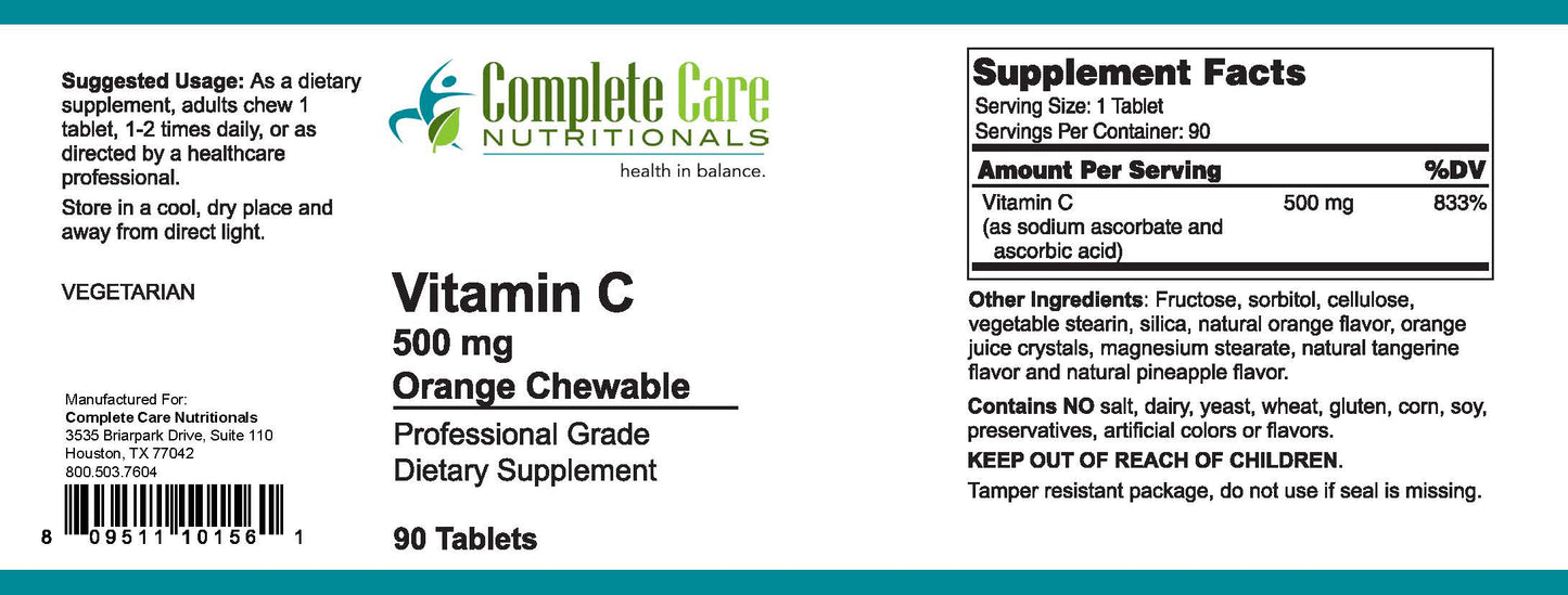 Vitamin C 500mg / Orange Chewable