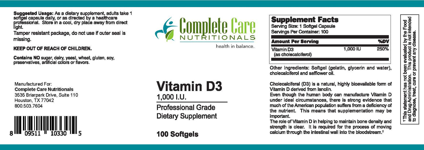 Vitamin D3 1000 IU