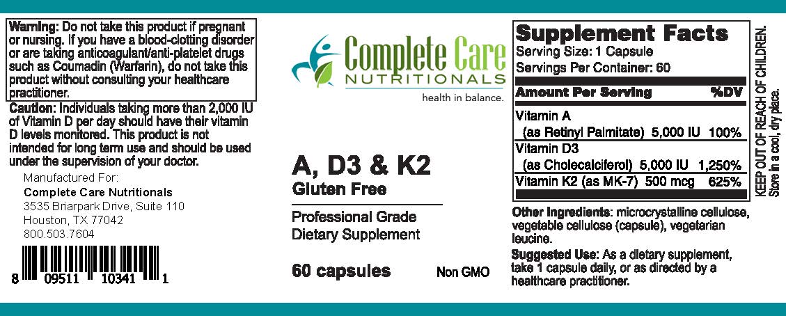 Vitamin A, D3 & K2