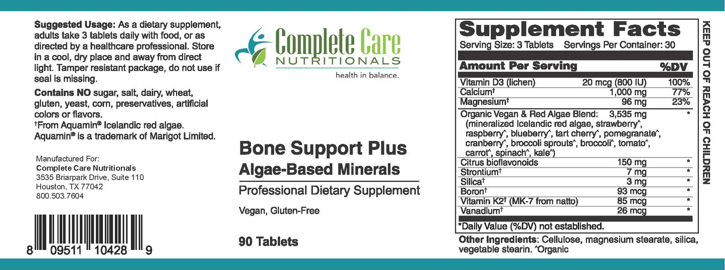 Bone Support Plus: Algae-Based Minerals