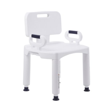 Bath Bench McKesson Removable Arms Plastic Frame Removable Backrest