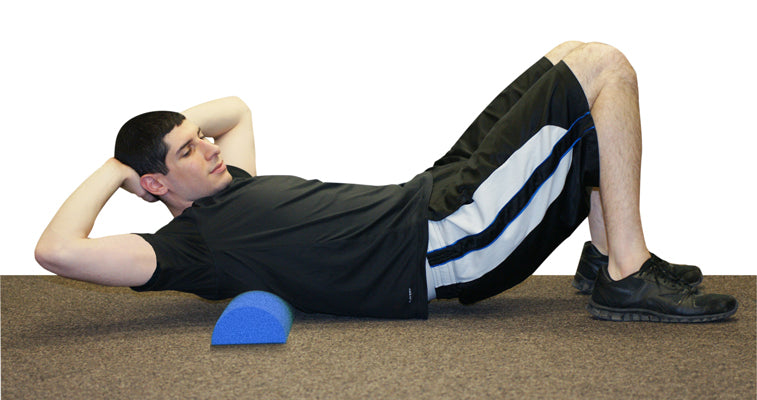 CanDo® Foam Roller - Blue PE foam - 6" x 36" - Round