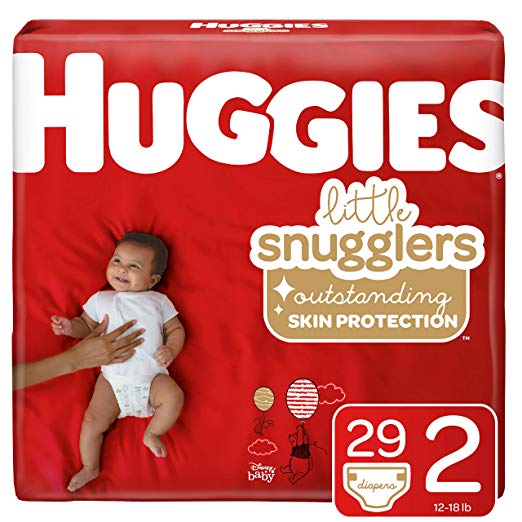 Huggies Little Snugglers, Baby Diaper, Size 2, Disposable