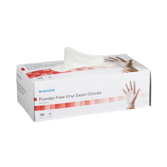 McKesson Vinyl Exam Glove, Smooth Clear