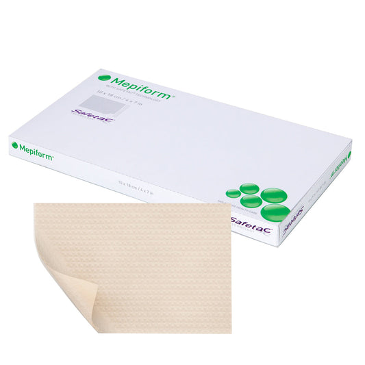 Molnlycke Mepiform® Safetac Self-Adherent Soft Silicone Dressing 2" x 3", Thin, Flexible