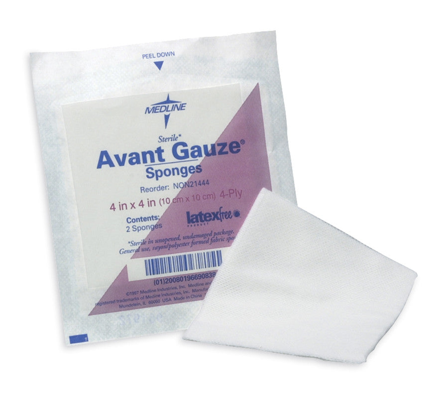 GAUZE,SPONGE,AVANT,4"X4",4PLY,STRL,LF