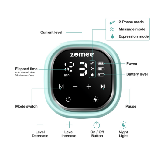 Unimom Zomee Z2 - Rechargeable Double Electric Breast Pump