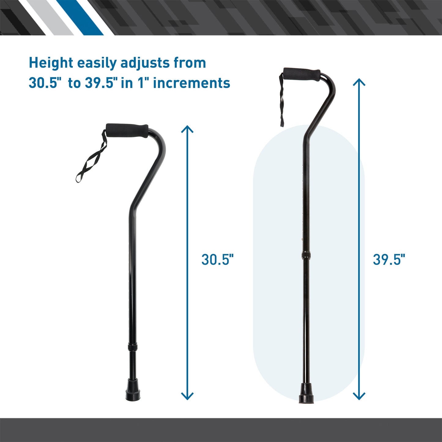 Aluminum Adjustable Height Cane