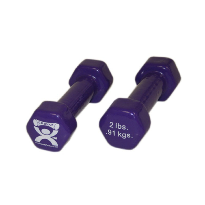 CanDo®  vinyl coated dumbbell - 2 lb - Violet, pair